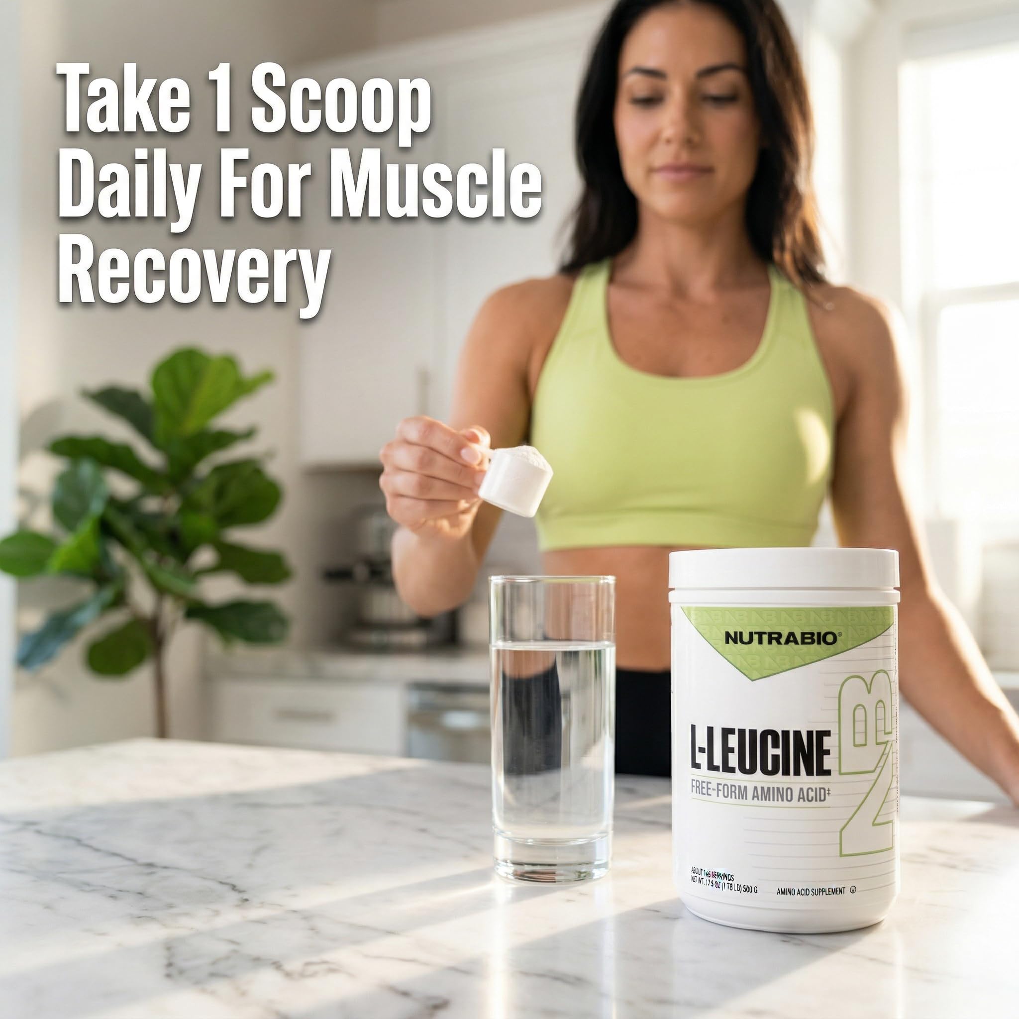 NutraBio 100% Pure L-Leucine - Muscle Recovery and Support - Naturally Fermented Free Form Amino Acid - Vegan, Non-GMO, Gluten Free - (500 Grams) - Image 3