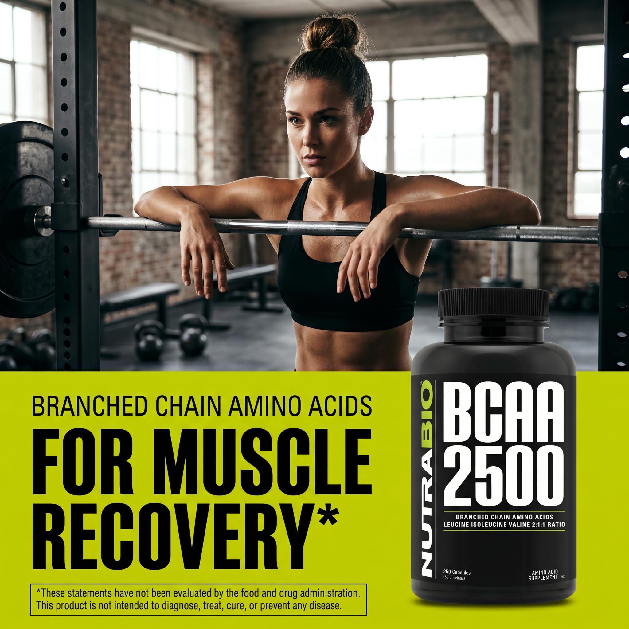 NutraBio – BCAA 2500 – Branched Chain Amino Acids – Support New Muscle Growth and Prevent Muscle Breakdown – 250 Capsules - Image 5