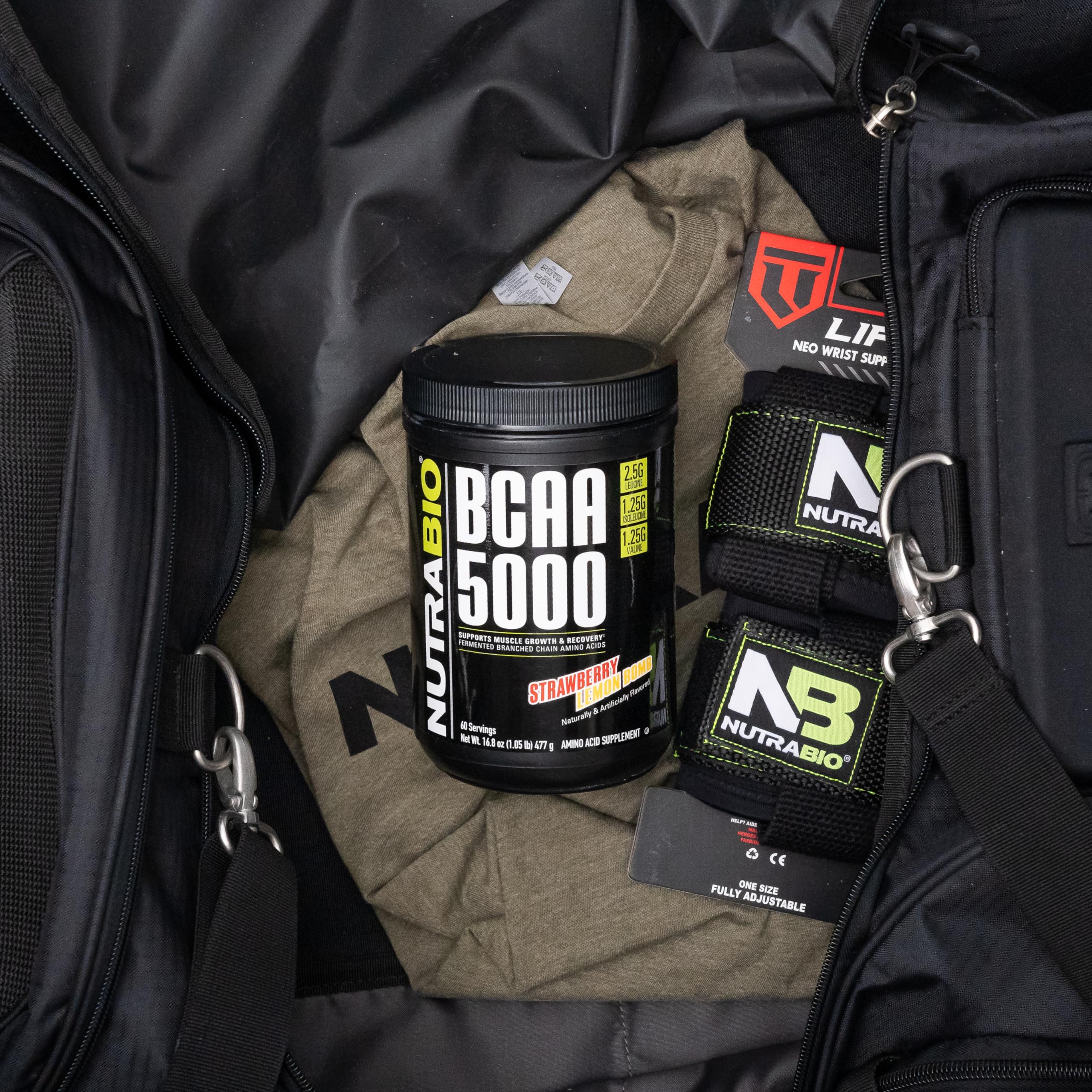 NutraBio BCAA 5000 Powder - Vegan Fermented BCAAs - Supports Lean Muscle Growth, Recovery, Endurance - 60 Servings - Strawberry Lemon Bomb - Image 3