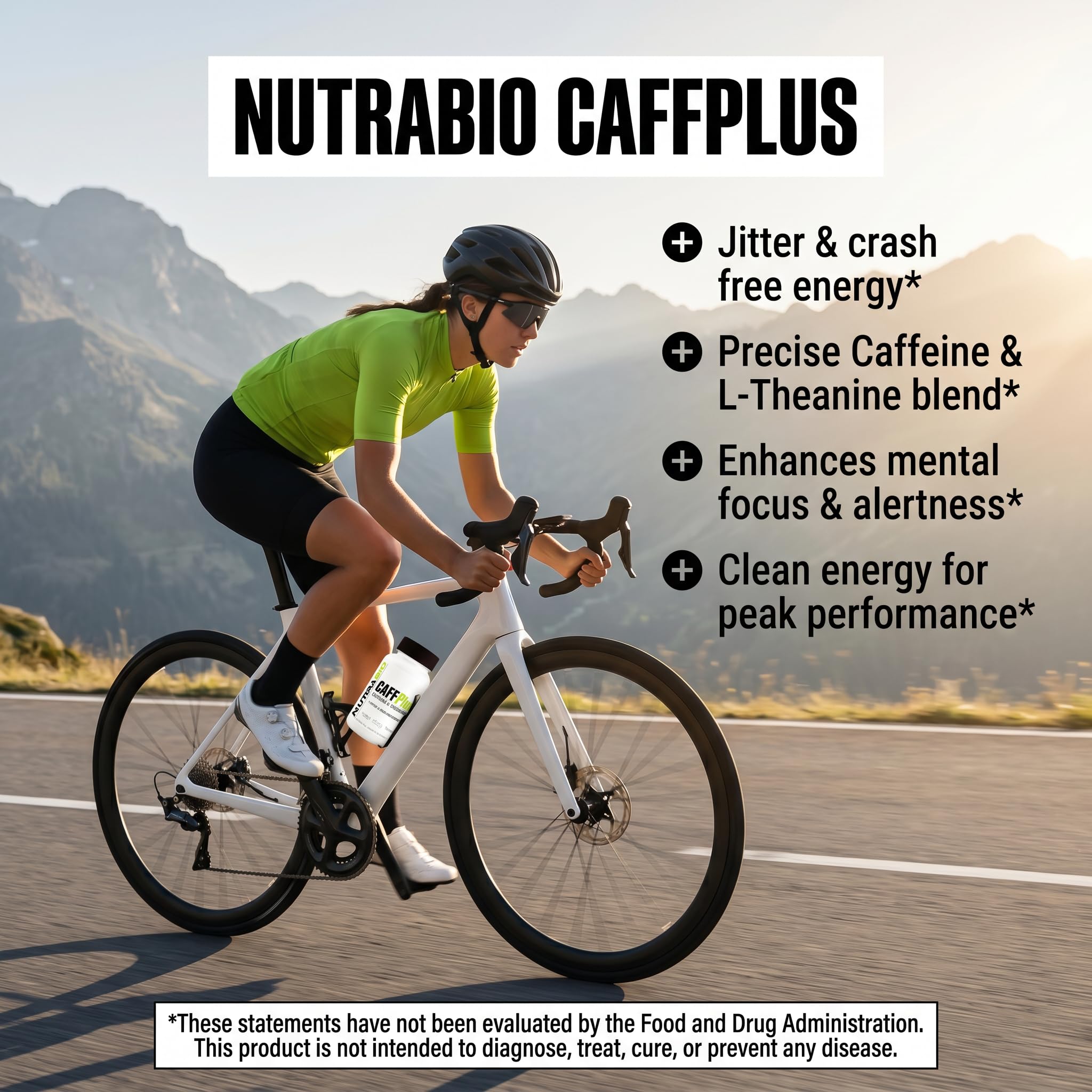 NutraBio CaffPlus, Dual Source Caffeine with Theanine for Healthy Energy Boost - 60 Vegetable Capsules - Image 6