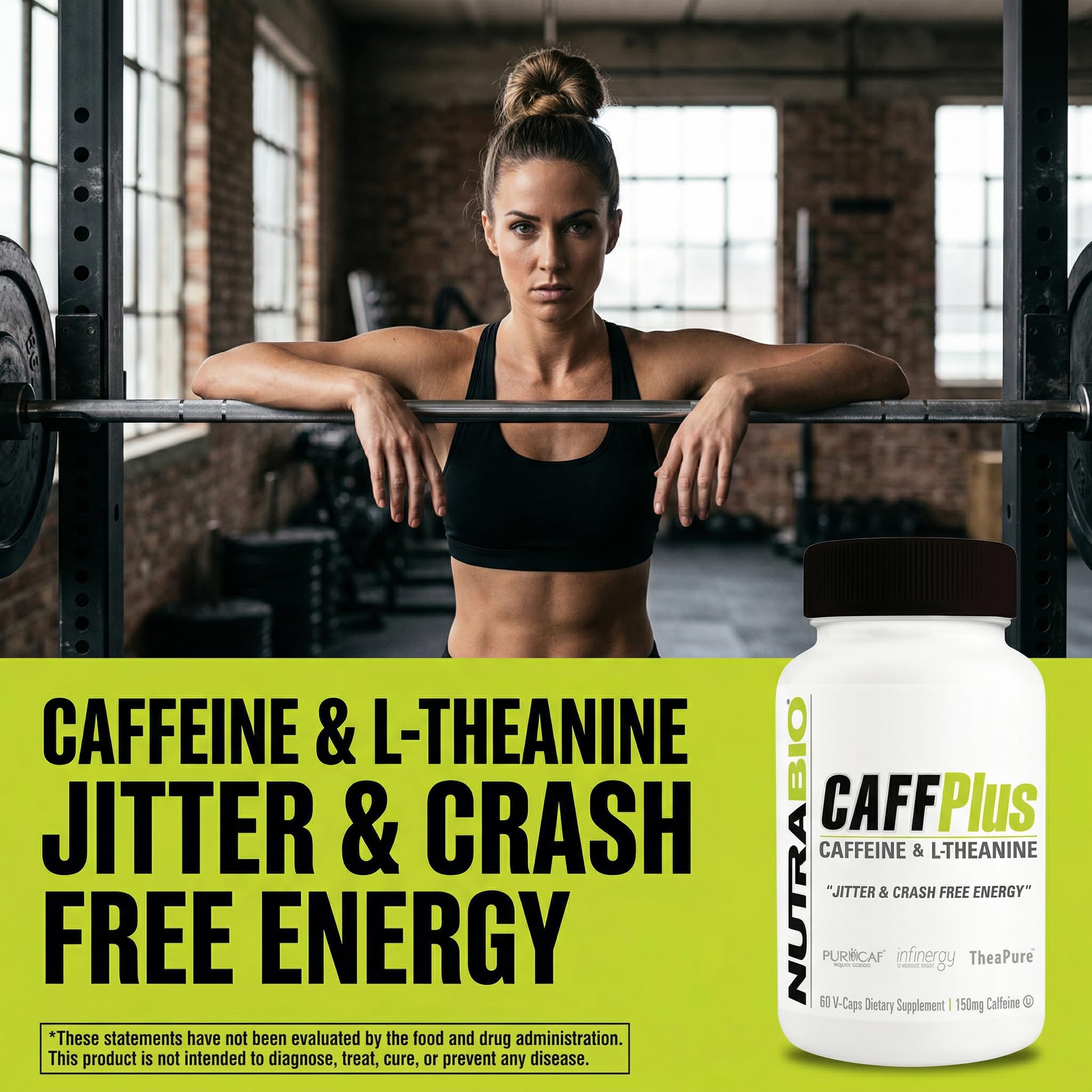 NutraBio CaffPlus, Dual Source Caffeine with Theanine for Healthy Energy Boost - 60 Vegetable Capsules - Image 8