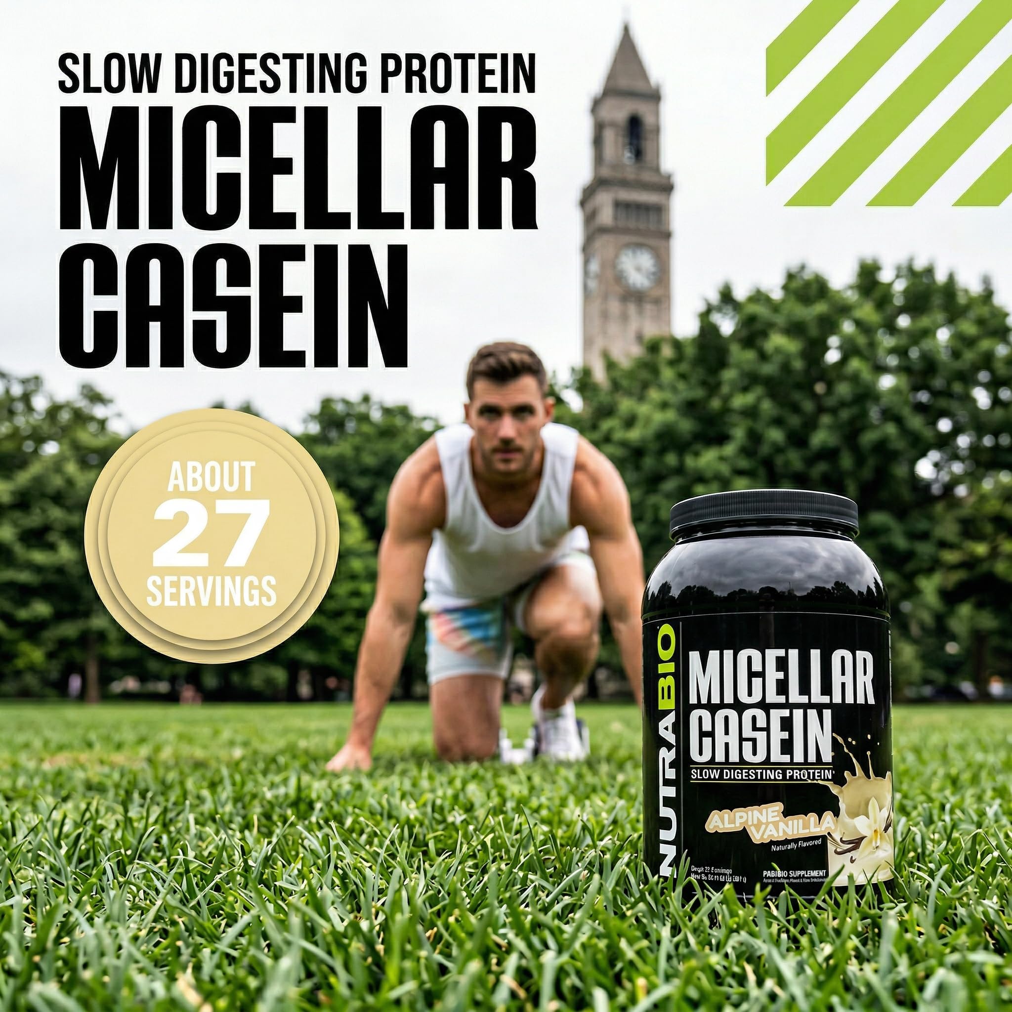 NutraBio Casein Protein Powder, Micellar Casien Powder, 25g Slow Digesting Protein, Helps Keep You Full, Overnight Muscle Recovery & Growth, BCAA & EAA, Gluten Free, Soy Free, 2lb Vanilla - Image 6
