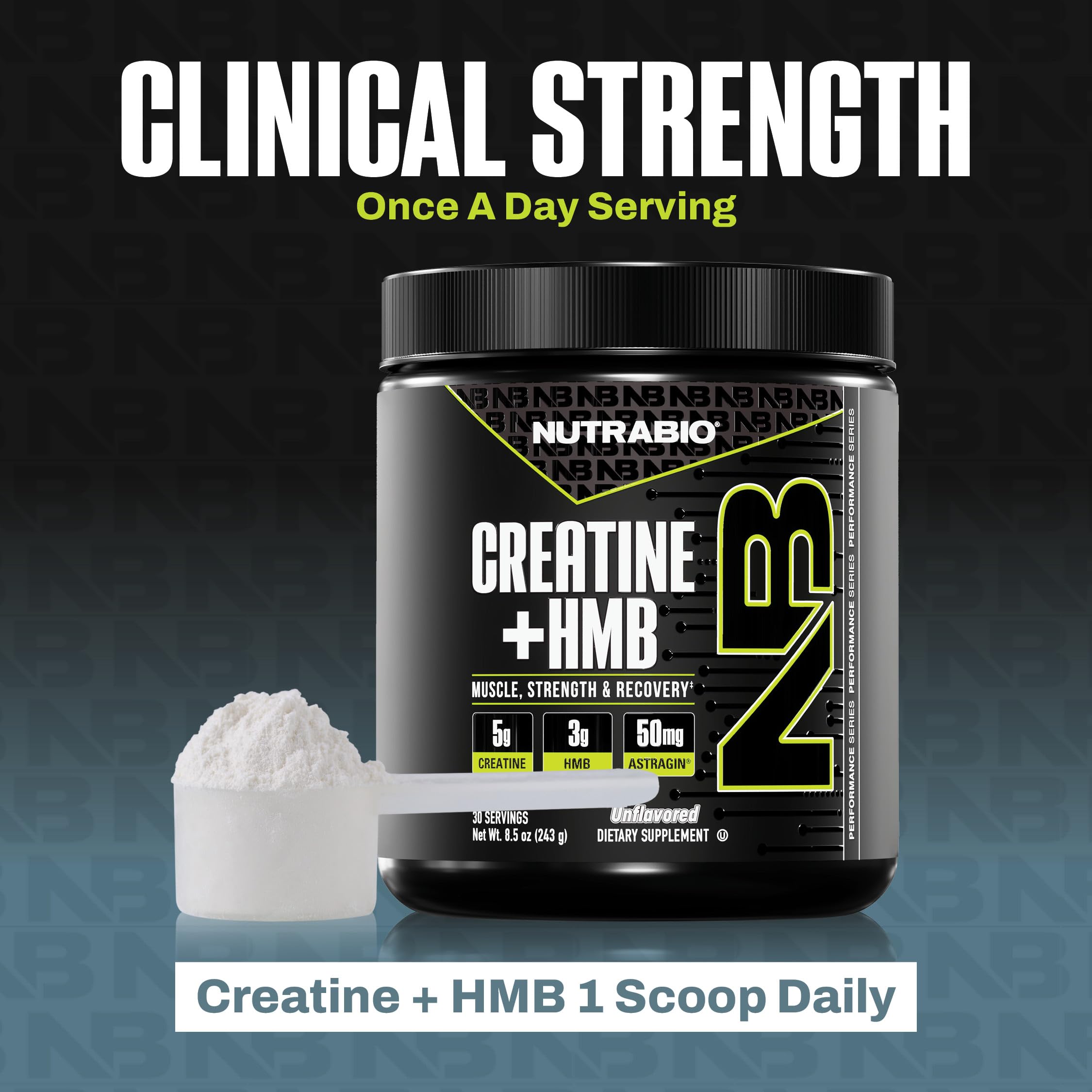 NutraBio Creatine + HMB- Creatine Monohydrate with HMB Powder for Muscle Growth, Increased Strength- 30 Servings (Unflavored) - Image 7