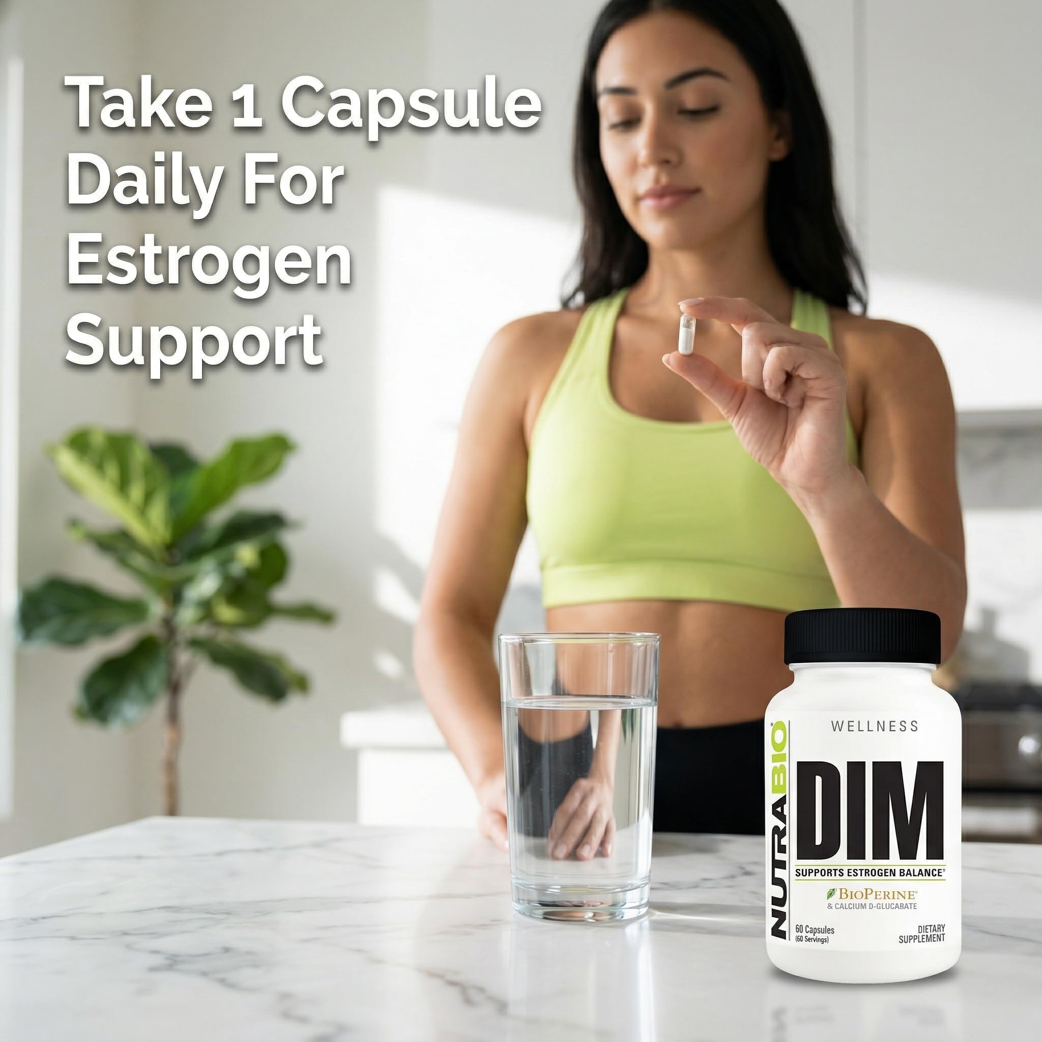 NutraBio DIM Supplement, Supports Estrogen Balance, 100mg - 60 Vegetable Capsules - Image 6