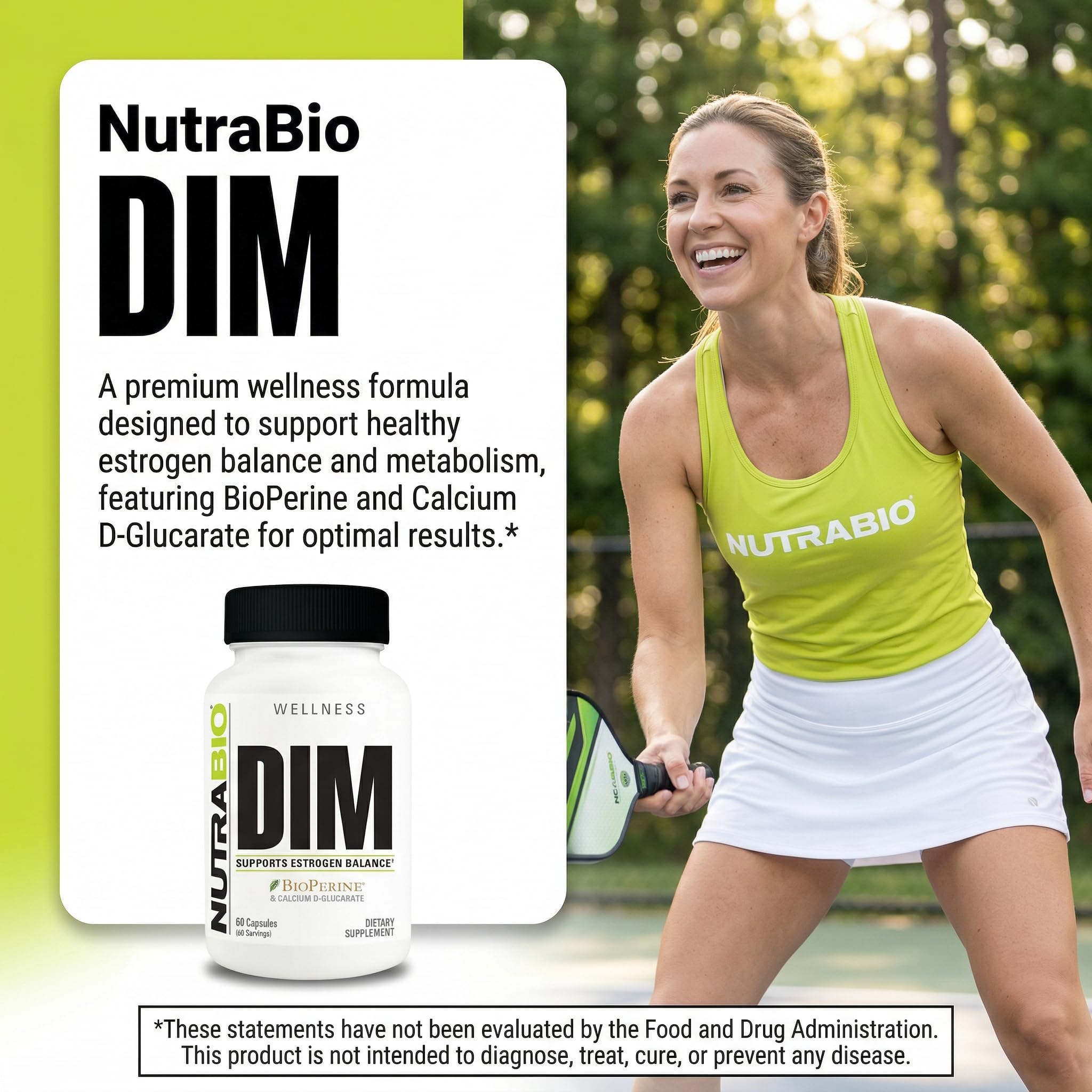 NutraBio DIM Supplement, Supports Estrogen Balance, 100mg - 60 Vegetable Capsules - Image 8