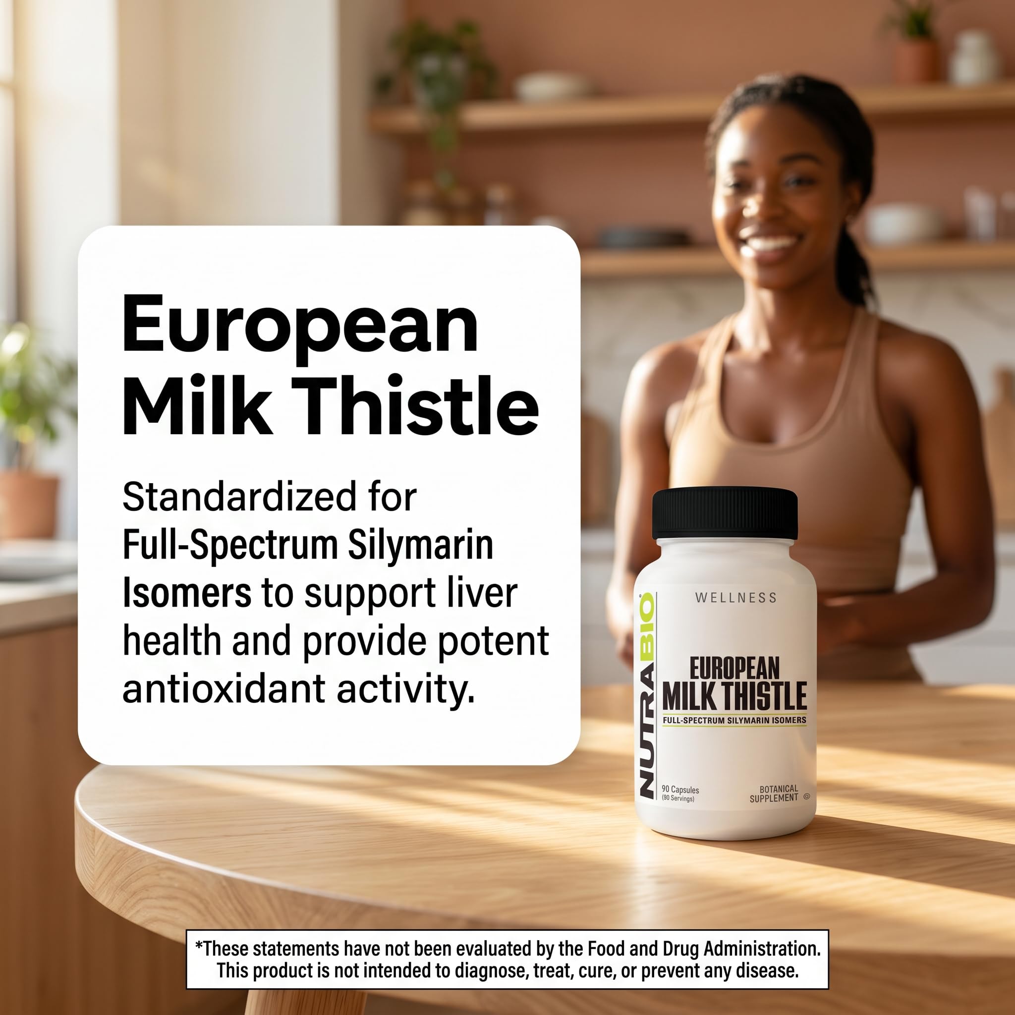 NutraBio European Milk Thistle Supplement, 241mg - Supports Antioxidant Benefits and Wellness for Liver Detox, 90 Capsules, 80% Silymarin Extract, Herbal Supplement - Image 6