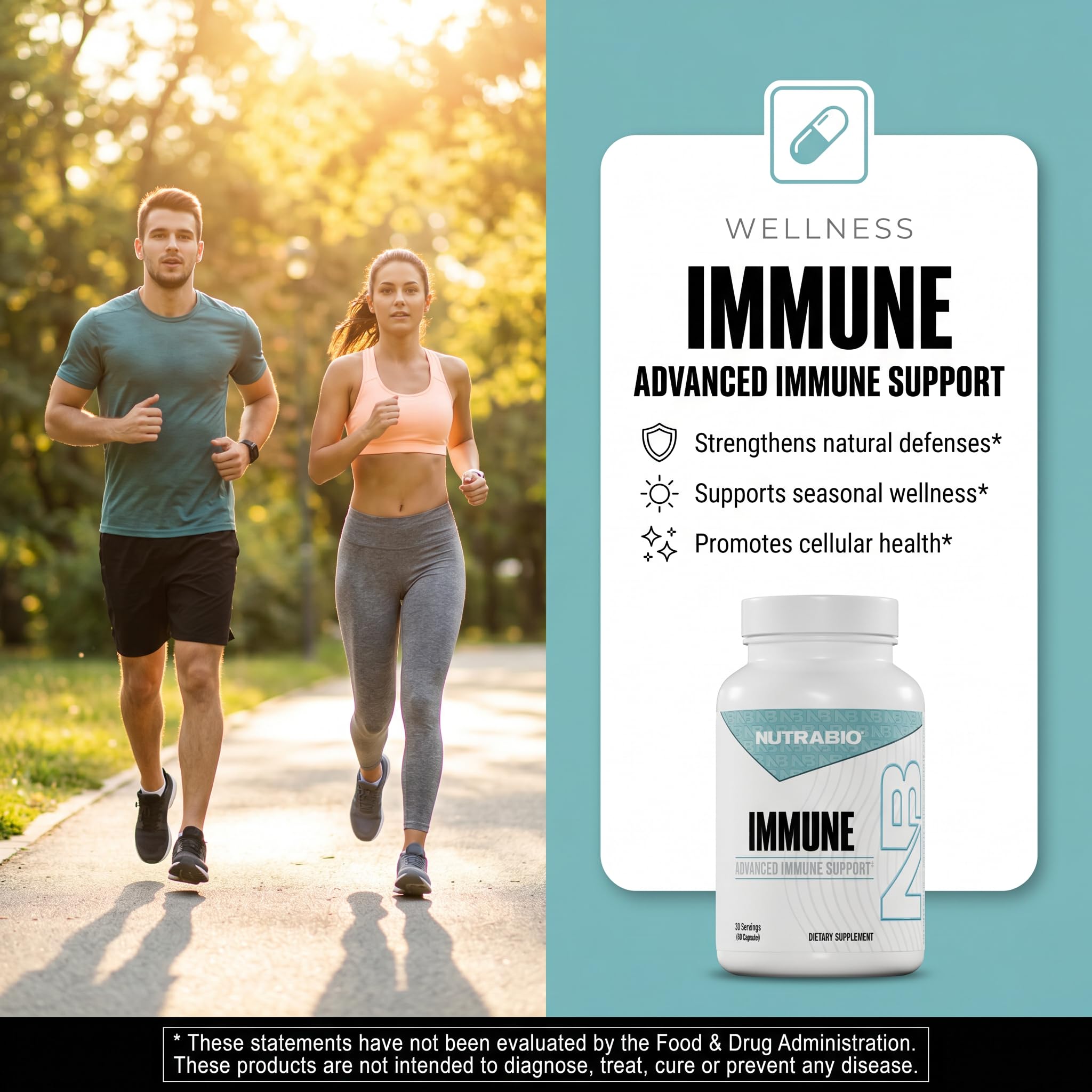 NutraBio Immune Support Supplement with EpiCor - 90 Vegetable Capsules - Image 4