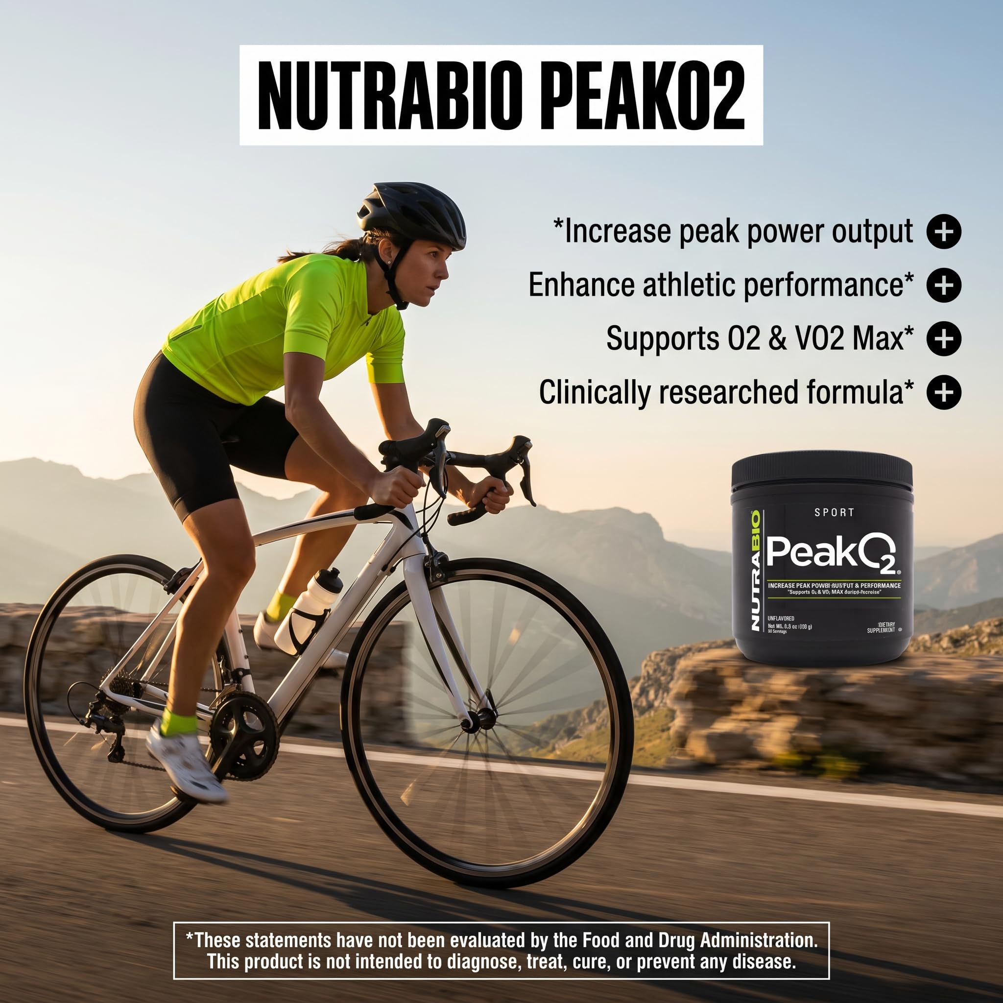 NutraBio Labs Peak O2, Unflavored, 4.2 oz (120 g), Nutritional Supplement - Image 3