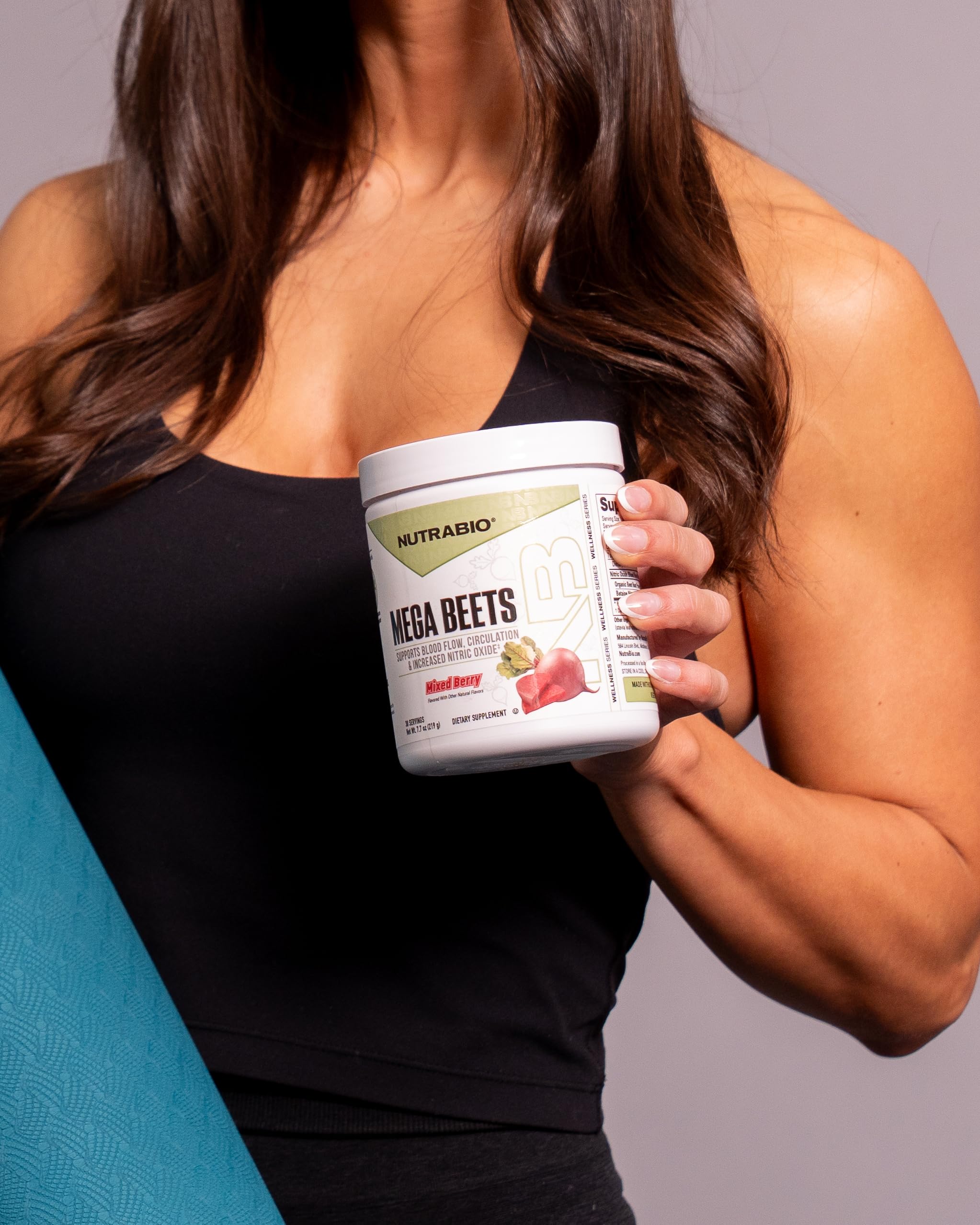 NutraBio Mega Beets- Organic Beet Root Powder Nitric Oxide Superfood, NO3-T Nitrates and Antioxidants - Super Beets Supplement- Supports Performance, Circulation, Blood Flow, Overall Health - 30Sv - Image 3