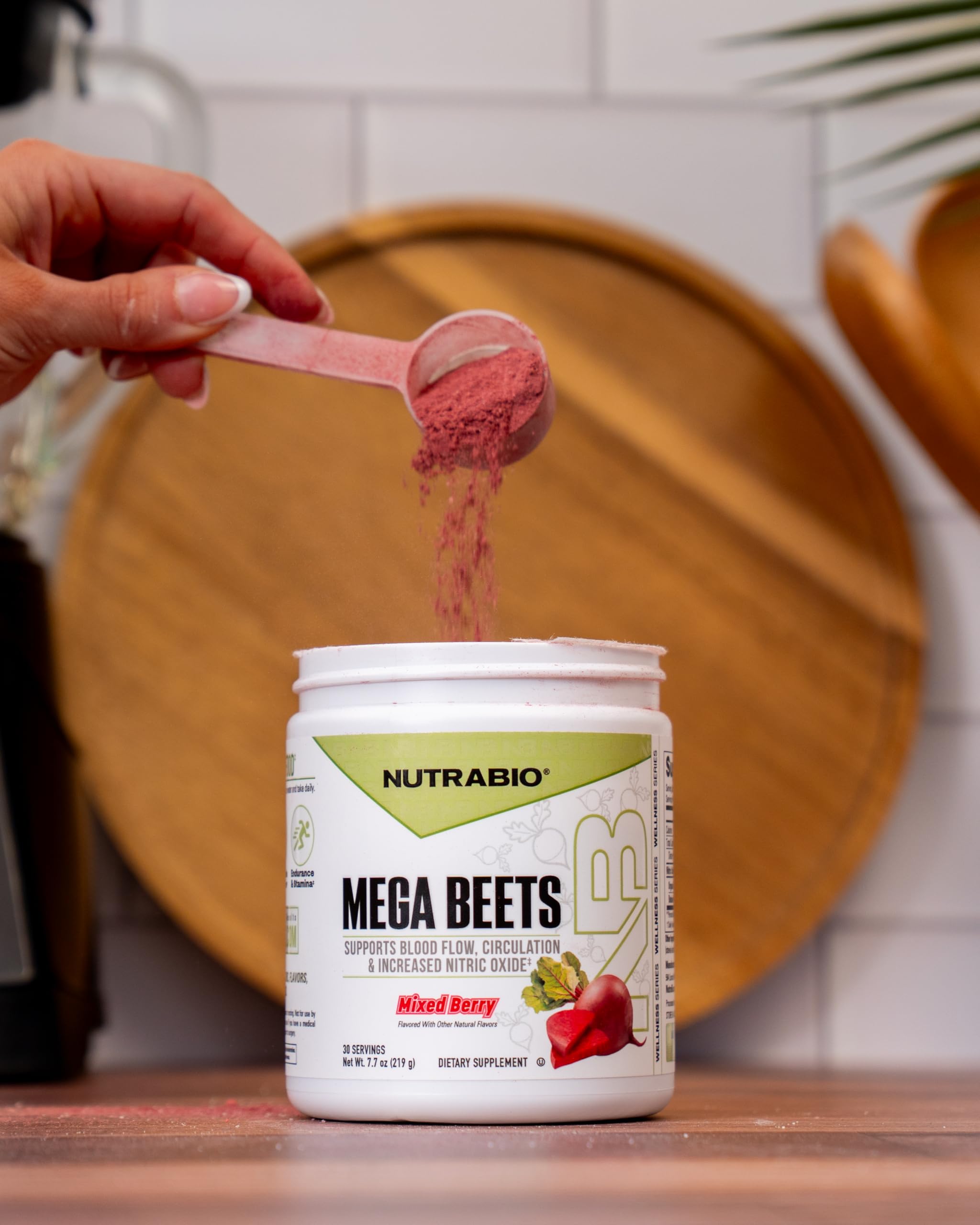 NutraBio Mega Beets- Organic Beet Root Powder Nitric Oxide Superfood, NO3-T Nitrates and Antioxidants - Super Beets Supplement- Supports Performance, Circulation, Blood Flow, Overall Health - 30Sv - Image 4