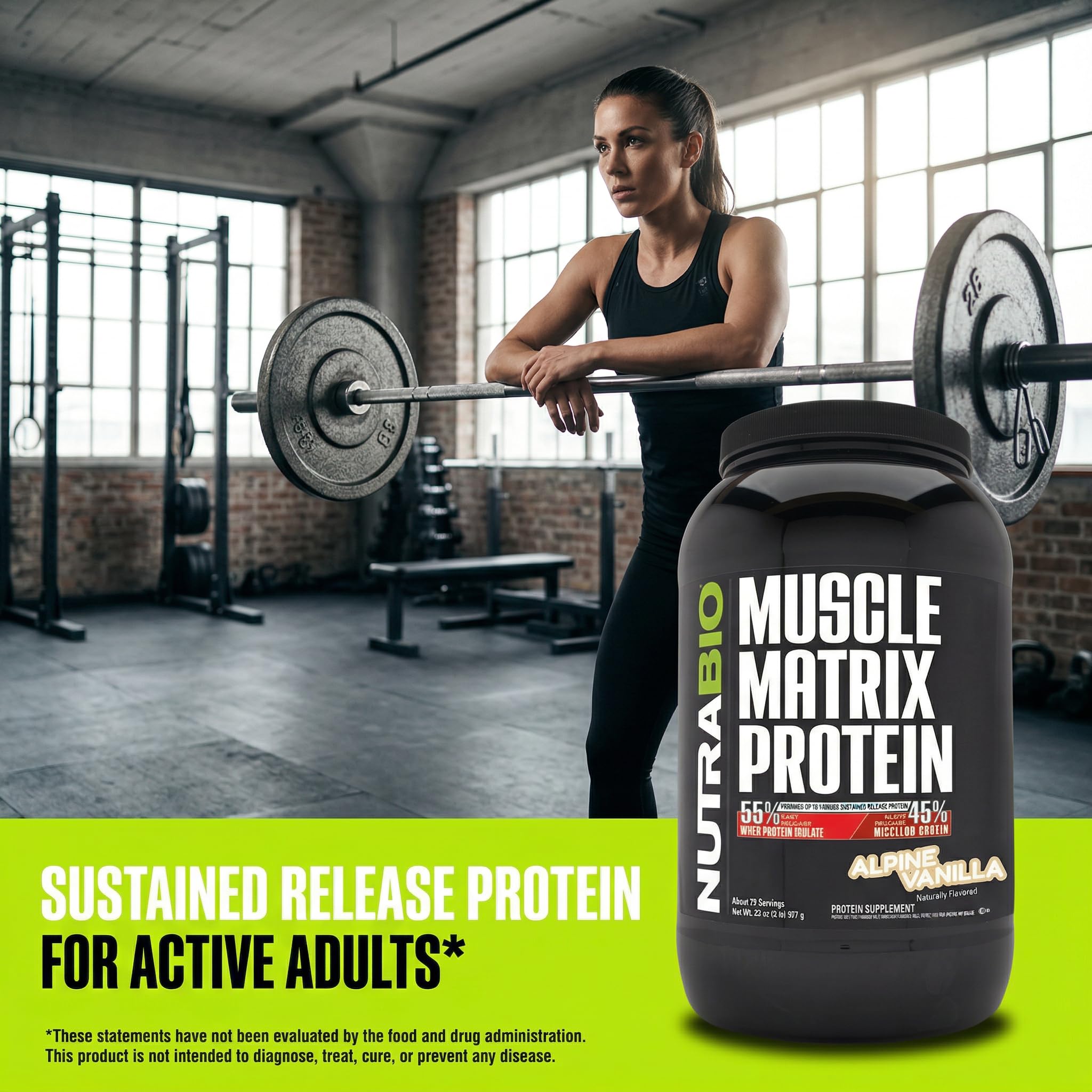 NutraBio Muscle Matrix Protein Powder - 25g of Protein Per Scoop - Whey Isolate and Micellar Casein Combo for Fast and Slow Release - Vanilla - 2 Pounds, 28 Servings - Image 4