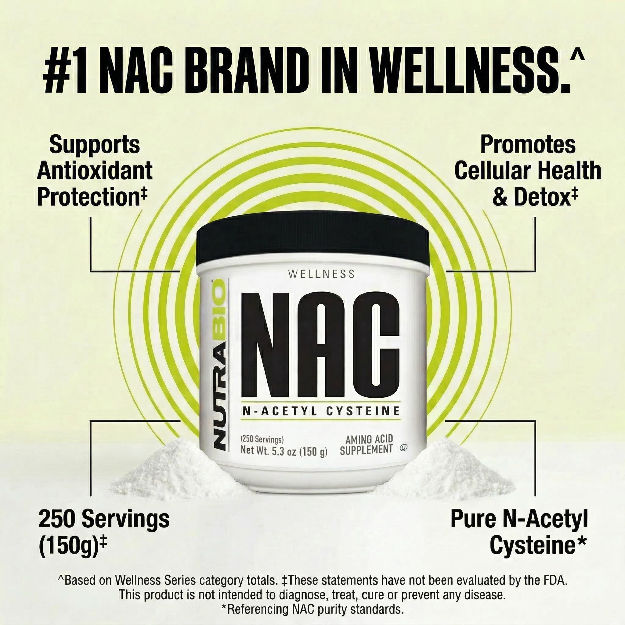 NutraBio N-Acetyl Cysteine Supplement (NAC) - 150 Grams Powder, 600mg Serving - Powerful Anti-Oxidant - Immune Support - No Fillers - Non-GMO - Gluten Free - Image 7