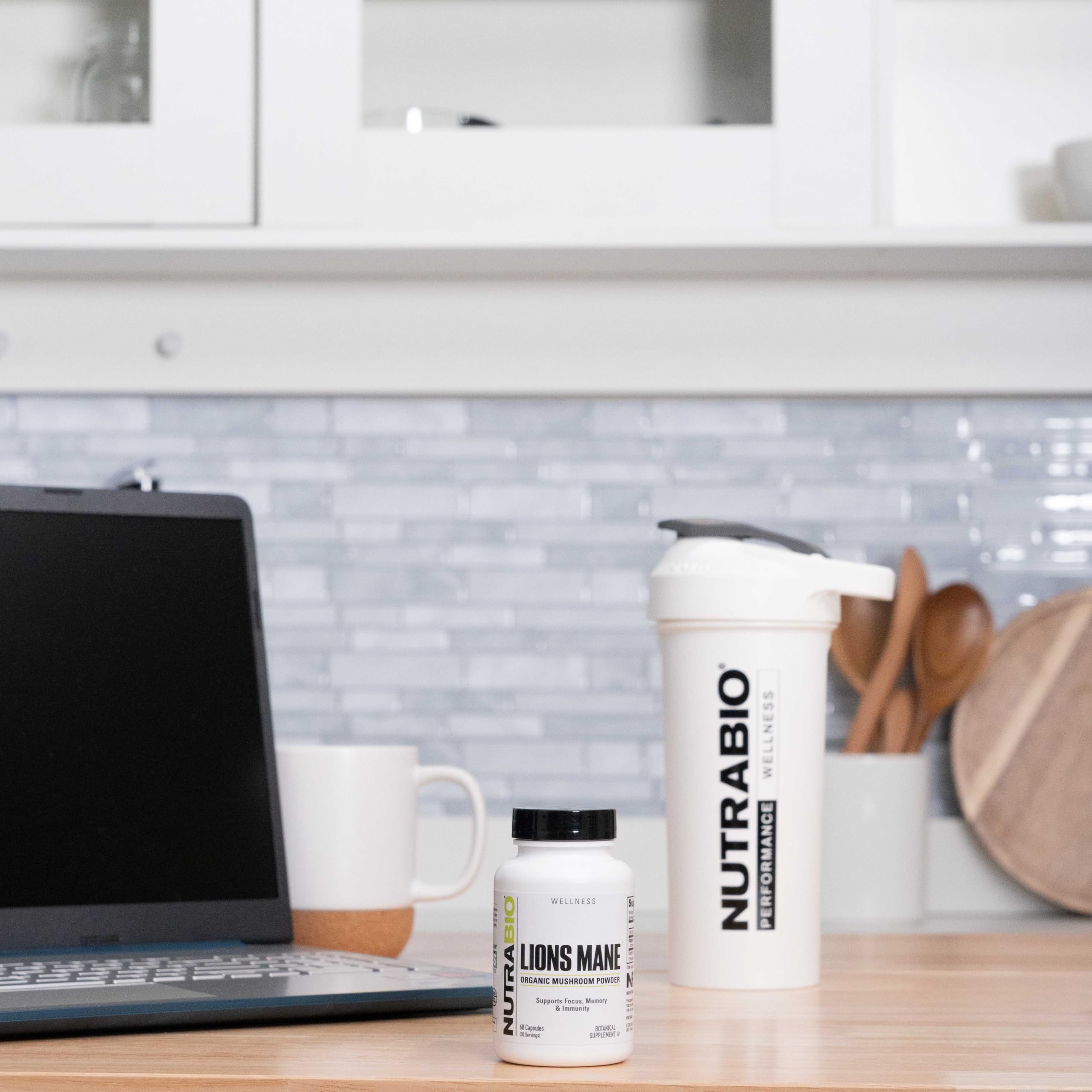 NutraBio Organic Lion's Mane Mushroom Supplement Capsules - 500mg Powder - Focus, Memory, Immunity Support - 60 Vegetable Capsules - Image 3