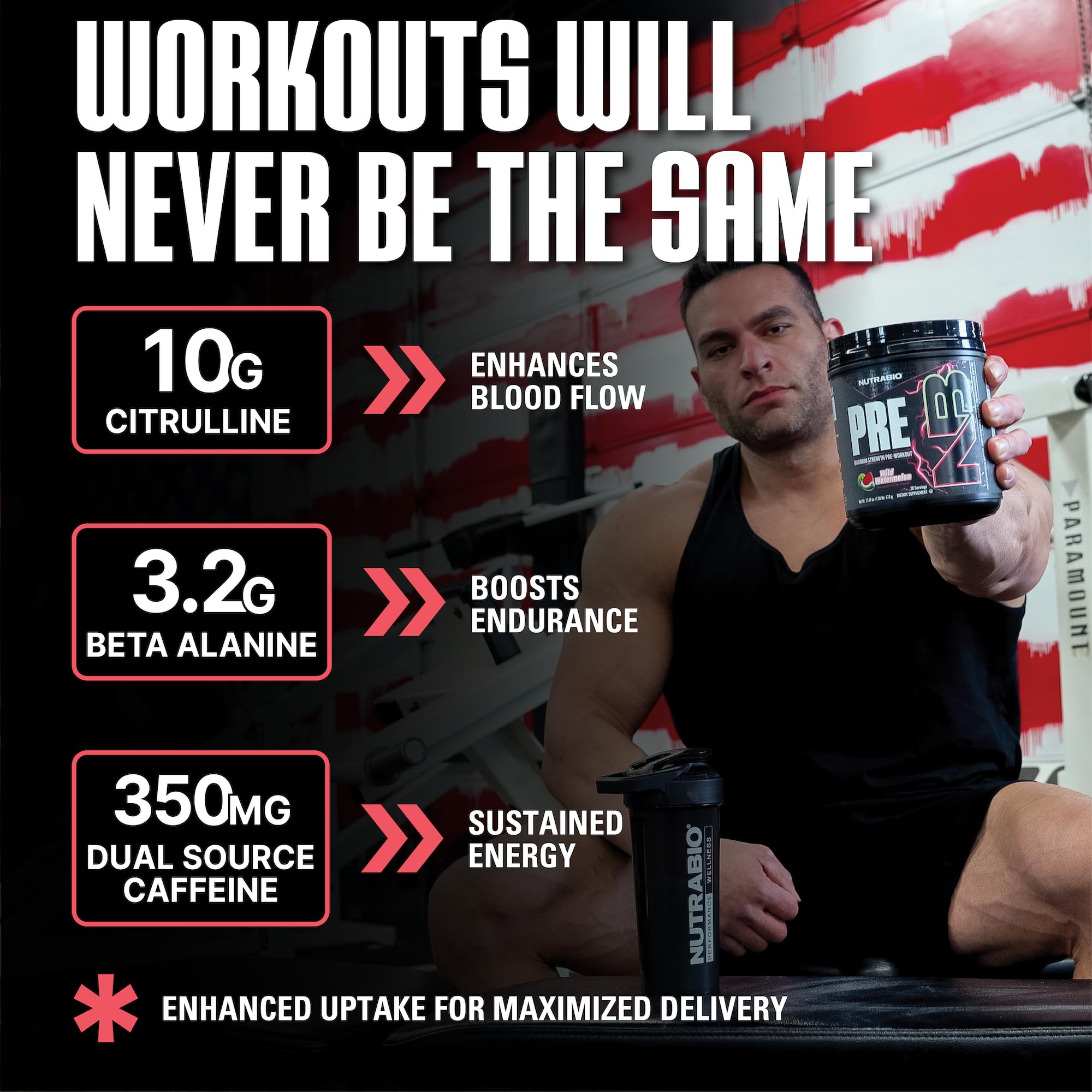 NutraBio Preworkout Powder, Watermelon| Explosive Energy, Laser Focus, Extreme Pumps| Pre Workout for Men & Women| Performance, Endurance, Power Complex, Caffeine, Electrolytes - Image 3
