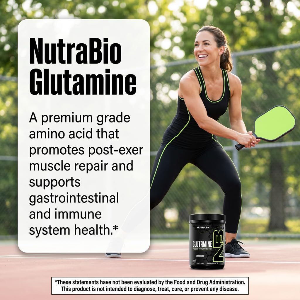 NutraBio Pure L-Glutamine Powder, 100 Servings L-Glutamine Supplement, Amino Acid, Pure Grade, Glutamina, Absolutely no Additives, Fillers or Excipients, Muscle Recovery Supplement - (500 Grams) - Image 6