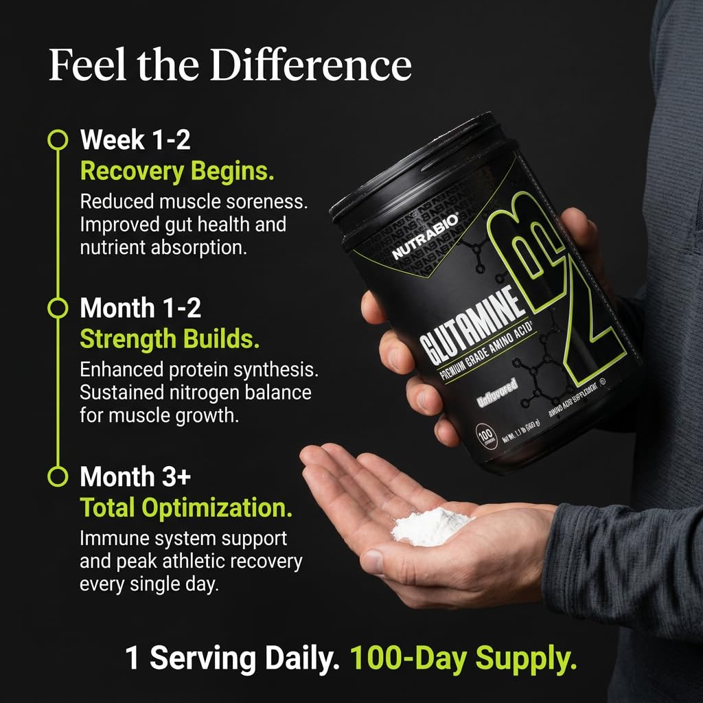 NutraBio Pure L-Glutamine Powder, 100 Servings L-Glutamine Supplement, Amino Acid, Pure Grade, Glutamina, Absolutely no Additives, Fillers or Excipients, Muscle Recovery Supplement - (500 Grams) - Image 7
