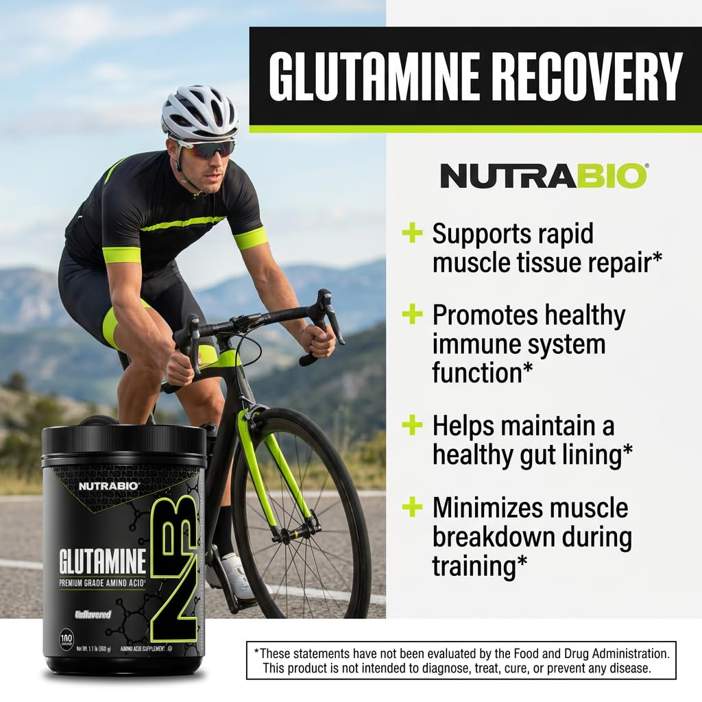 NutraBio Pure L-Glutamine Powder, 100 Servings L-Glutamine Supplement, Amino Acid, Pure Grade, Glutamina, Absolutely no Additives, Fillers or Excipients, Muscle Recovery Supplement - (500 Grams) - Image 8