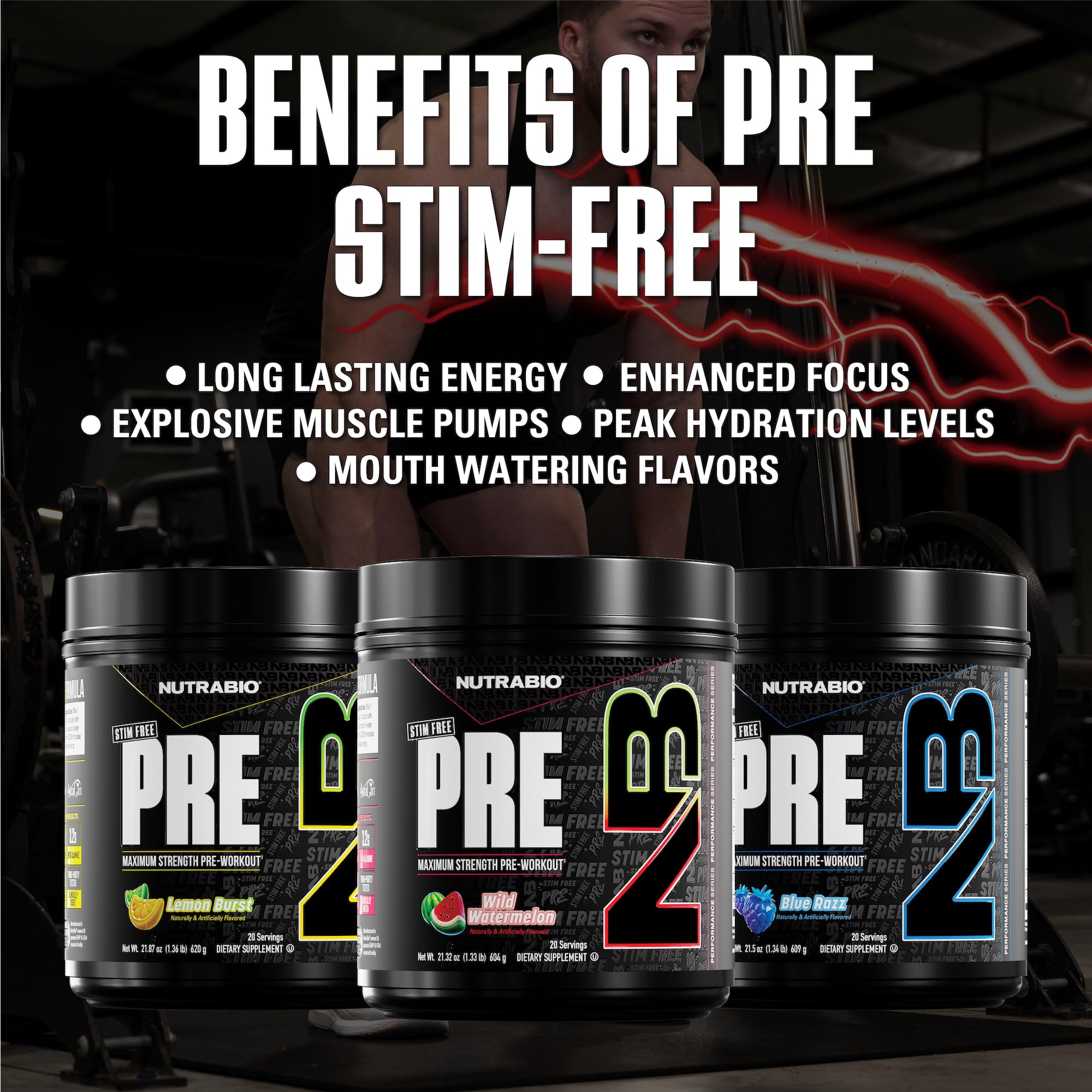 NutraBio STIM-Free PRE Workout for Men, New Formula | Laser Focus, Extreme Pumps | Performance, Endurance | 10g Citrulline, Beta Alanine, Nitrates, Nootropics, Electrolytes - 20 Servings Watermelon - Image 8