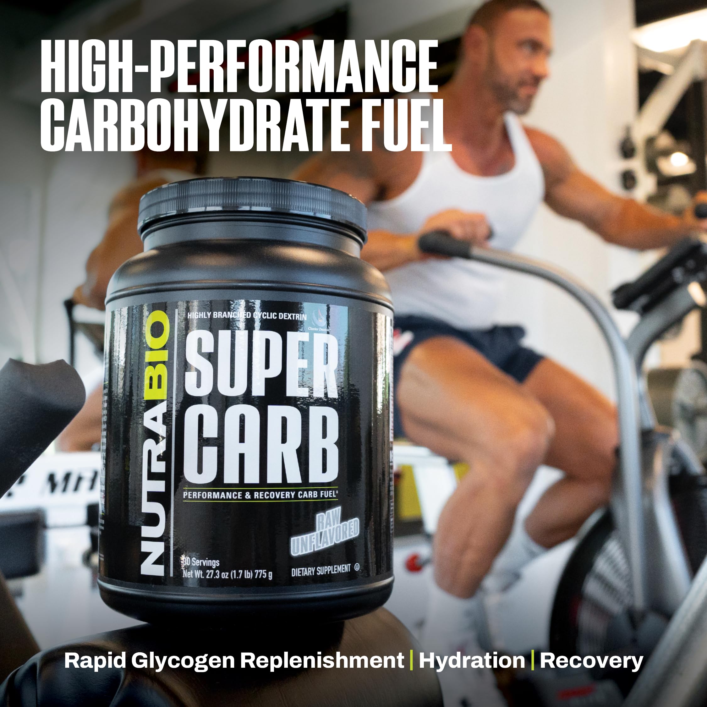 NutraBio Super Carb, Carbohydrate Powder with Cluster Dextrin & Electrolytes, Advanced Carb Supplement Powder for Workout Fuel, Performance, and Muscle Recovery, Cyclic Dextrin, Unflavored, 30 Sv - Image 9