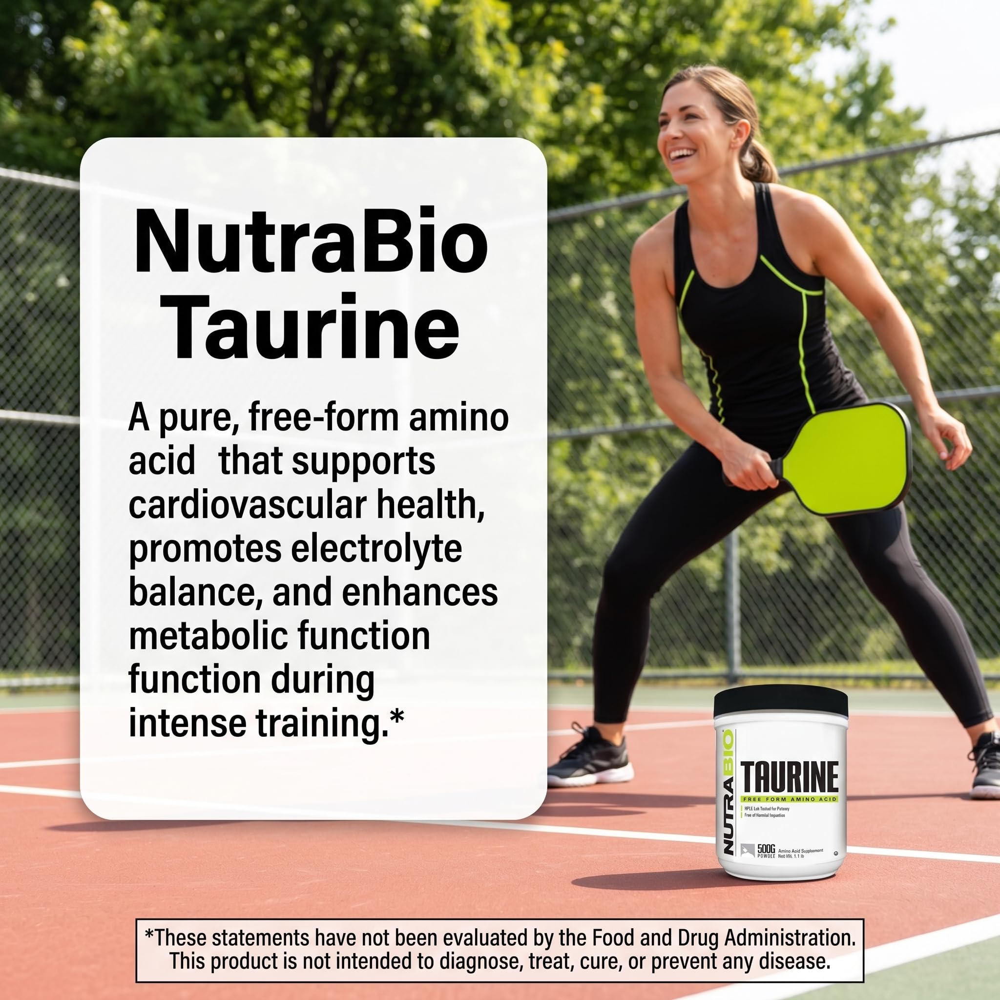 NutraBio Taurine Powder 500g | Pure Free-Form L-Taurine Amino Acid Supplement | Supports Cellular Health, Energy, and Wellness | Non-GMO, USP Grade - Image 5