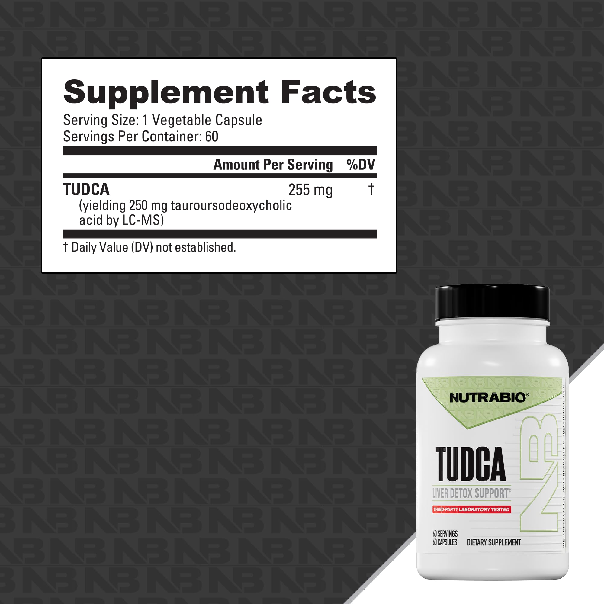 Nutrabio Tudca Liver Detox Support, 250 mg, 60 Capsules - Image 3