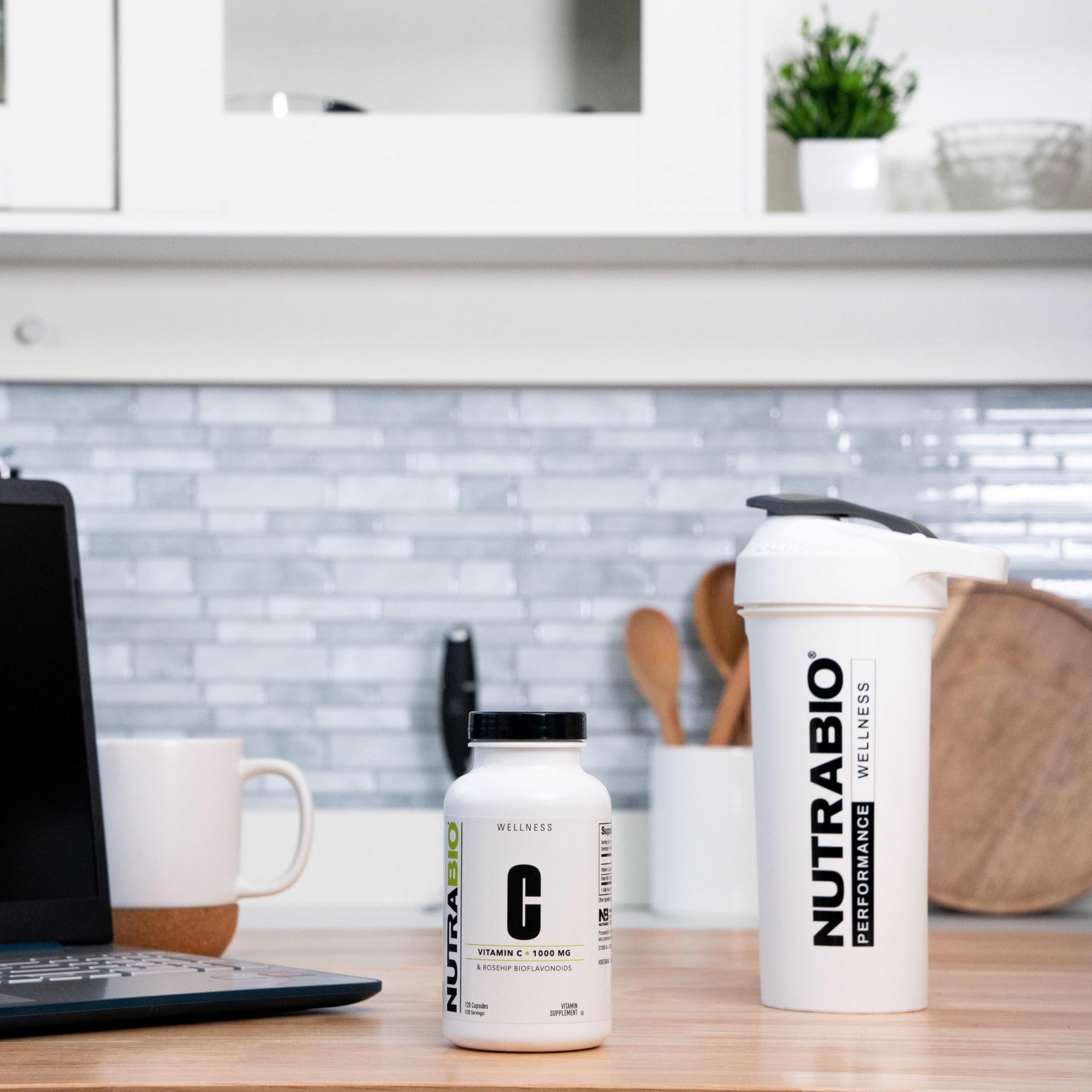 NutraBio Vitamin C with Rose Hips - Supports Healthy Bones, Teeth and Gums, Immune Function - No Fillers or Excipients - (120 Capsules, 1000mg of Vitamin C per Capsule) - Image 4