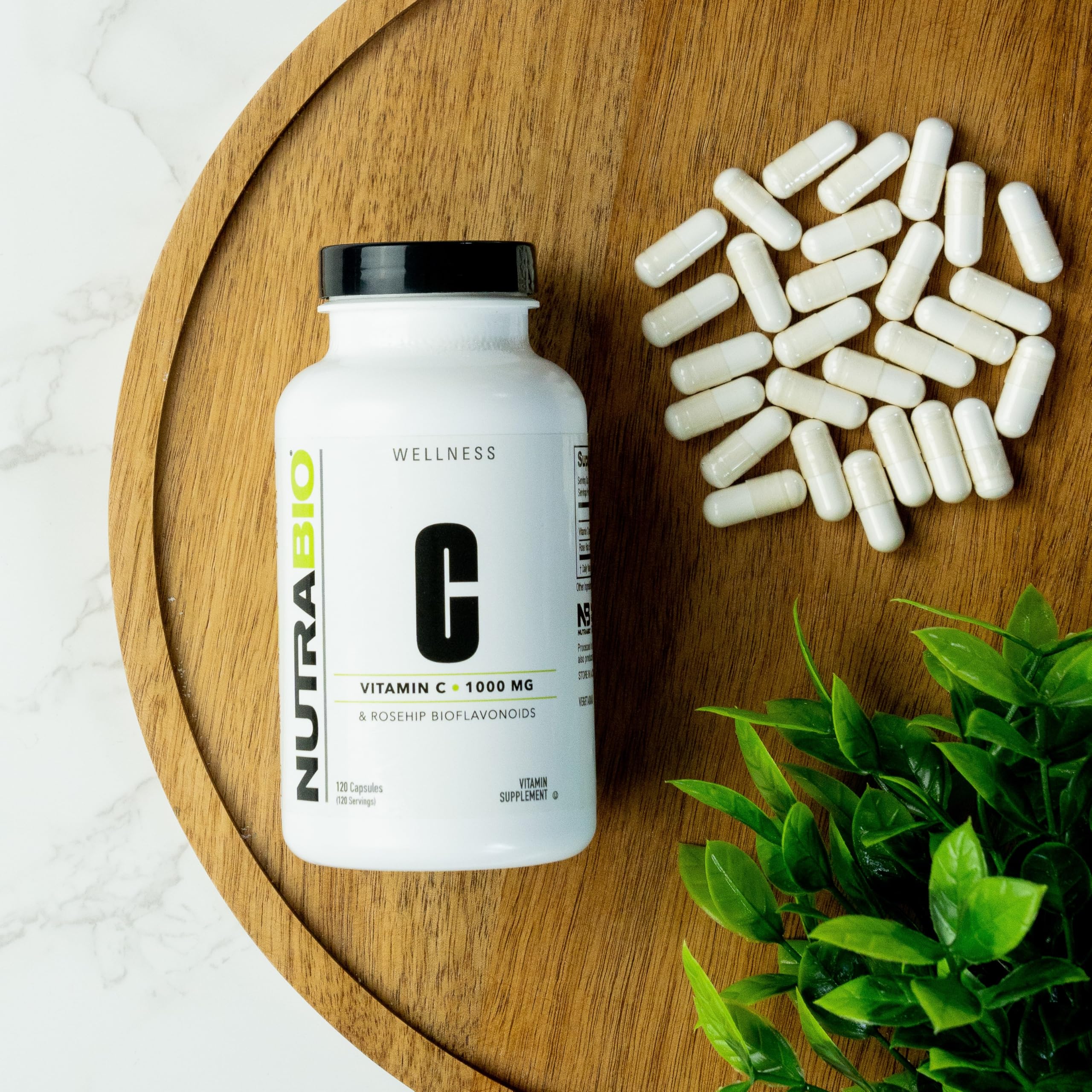 NutraBio Vitamin C with Rose Hips - Supports Healthy Bones, Teeth and Gums, Immune Function - No Fillers or Excipients - (120 Capsules, 1000mg of Vitamin C per Capsule) - Image 5