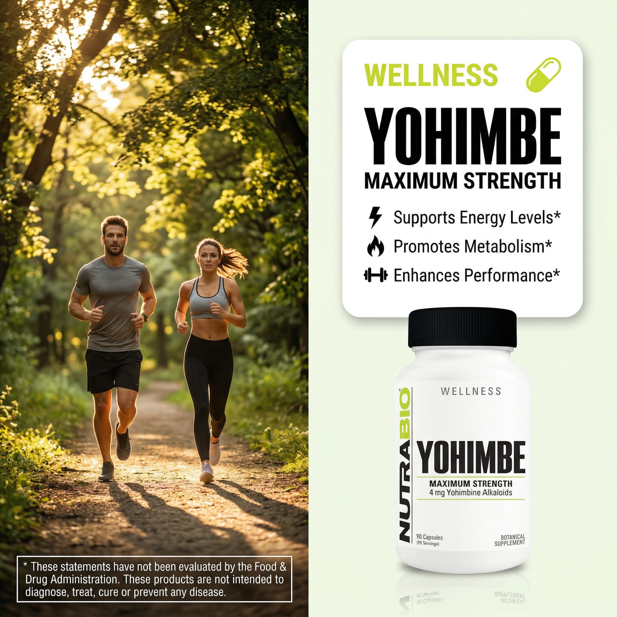 NutraBio Yohimbe Bark Extract Supplement for Men and Women, 4mg, 90 Vegetable Capsules - Image 4